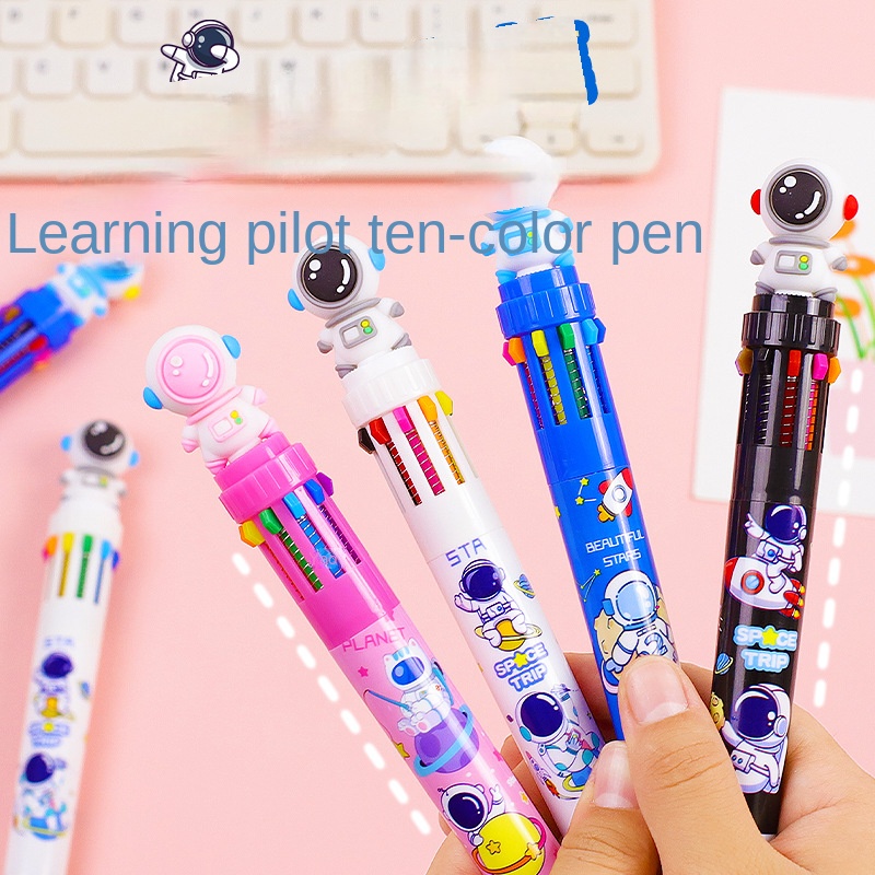 ปากกาสี เครื่องเขียน ลายการ์ตูนนักบินอวกาศน่ารัก สําหรับนักเรียน