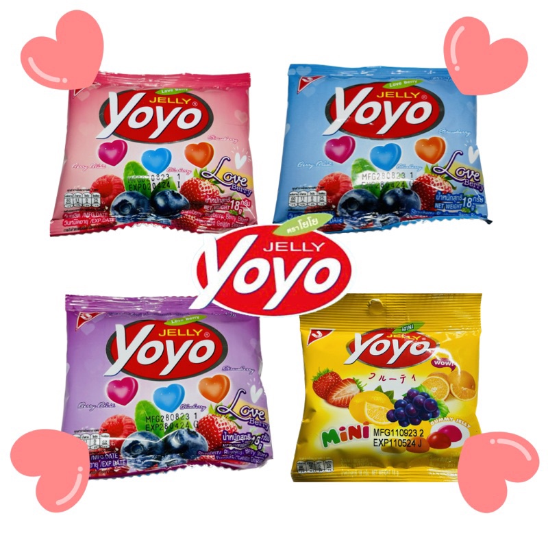 yoyo jelly โยโย่ เจลลี่ กัมมี่ รสผลไม้รวม 18กรัม