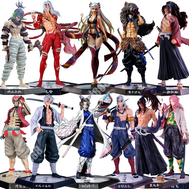 โมเดลฟิกเกอร์ Demon Slayer Inosuke Kochou Shinobu Kibutsuji Muzan Shinazugawa Sanemi Tsugikuni Yoriichi Kokushibo Douma ขนาด 28 ซม. สําหรับตกแต่ง