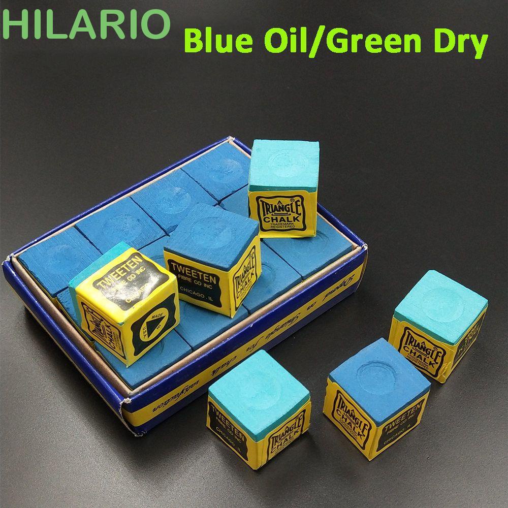 Hilario ชอล์กบิลเลียด ทรงสี่เหลี่ยม สีเขียว สีฟ้า สําหรับเล่นสนุ๊กเกอร์