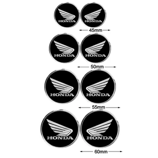 2 ชิ้น 1 ชุด Honda 3D Emblem ยางนุ่มโลโก้สติกเกอร์สําหรับรถจักรยานยนต์ Honda EX5 BEAT WAVE VISION DREAM Vario Click 125i ADV160 รถจักรยานยนต์สติกเกอร์ตกแต่งกันน้ํา