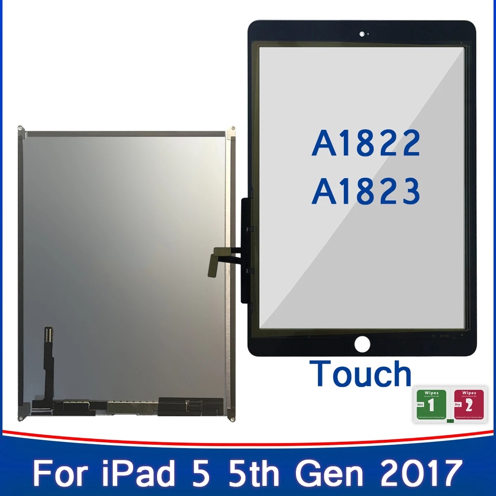 อะไหล่หน้าจอสัมผัสดิจิทัล 9.7 นิ้ว แบบเปลี่ยน สําหรับ iPad 2017 iPad 5th Gen 9.7 2017 A1822 A1823