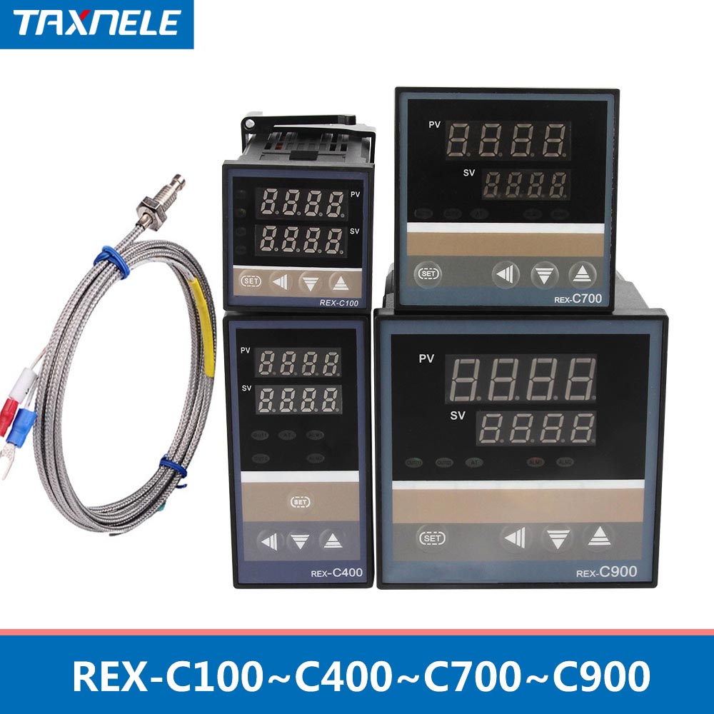 Taxnele PID เครื่องควบคุมอุณหภูมิแบบดิจิตอล REX C100 C400 C700 C900 Thermostat SSR รีเลย์เอาต์พุต ราคาถูก Shopee Lazada