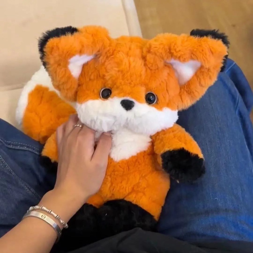 Good Night Fox Doll Big Tail Fox Doll Plush Soothing Pillow Doll Large Doll Gift