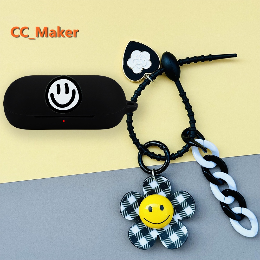 For Sony WF-C700N Case Cartoon Daisy Keychain Pendant Sony WF-C500 Silicone Soft Case Cute Panda Son