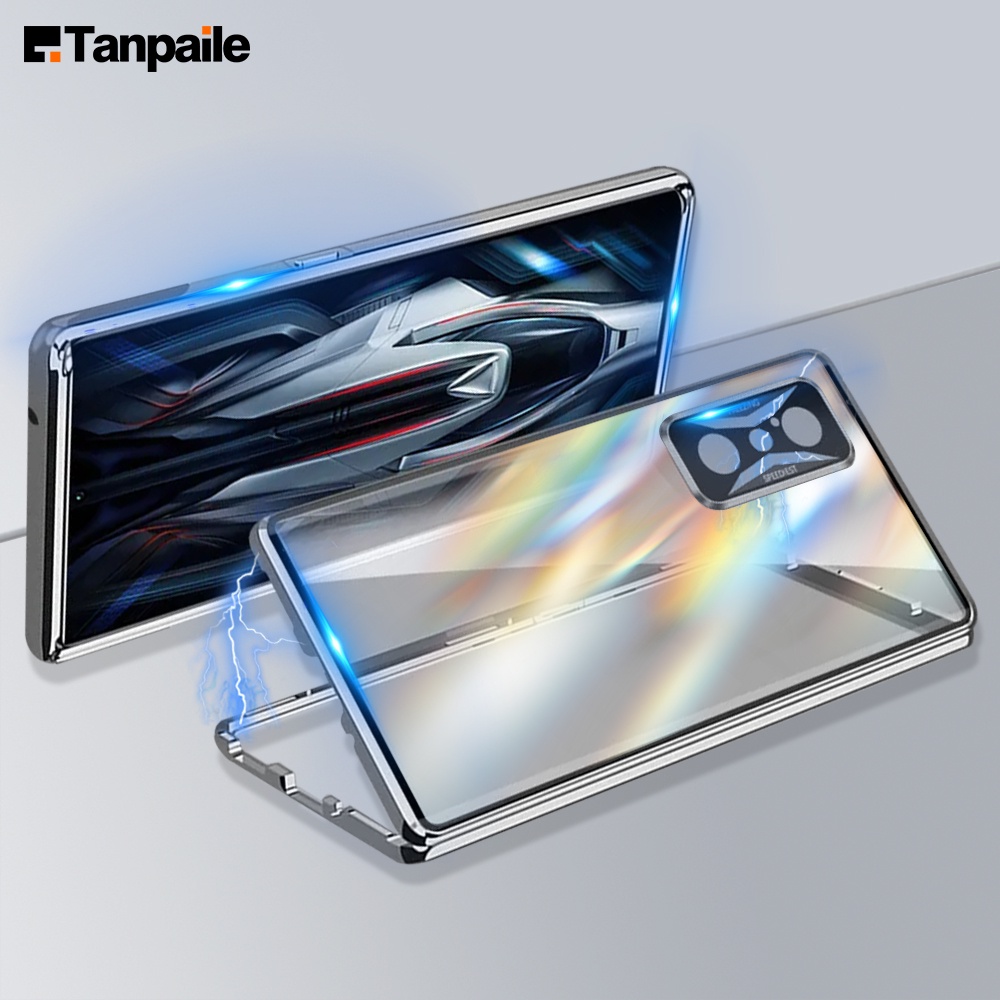 Tanpaile เคสโทรศัพท์มือถือกระจกนิรภัยใส กรอบโลหะ สองด้าน กันกระแทก ป้องกันกล้อง สําหรับ Xiaomi Redmi POCO F4 GT K50 Gaming K40 F3 K40S Ultra 12T