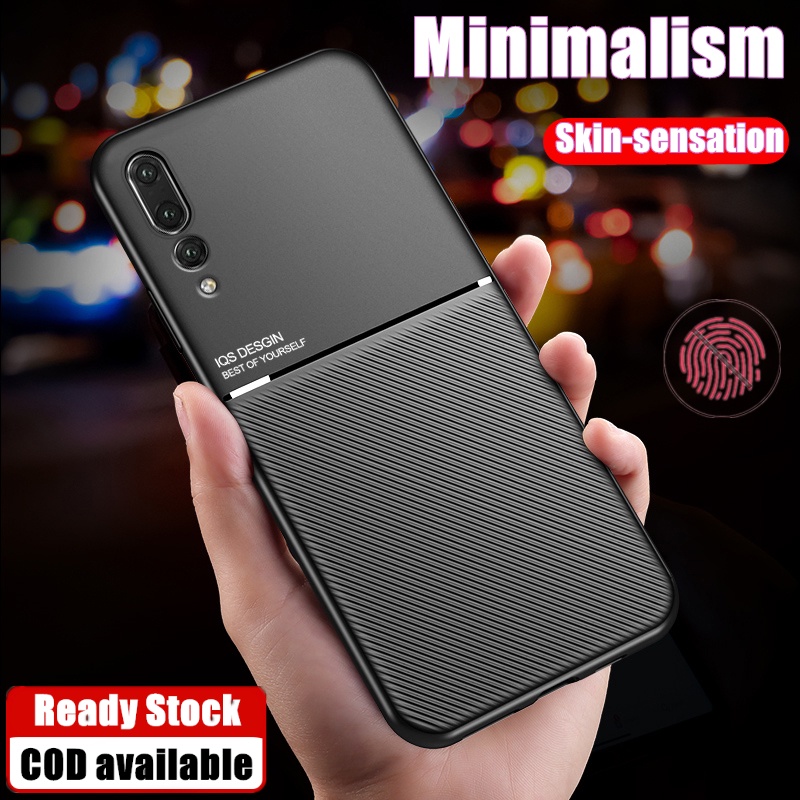 เคสหนัง พร้อมแผ่นโลหะในตัว สําหรับ Huawei P20 Pro CLT-L29 L29C L09 L09C HW-01K