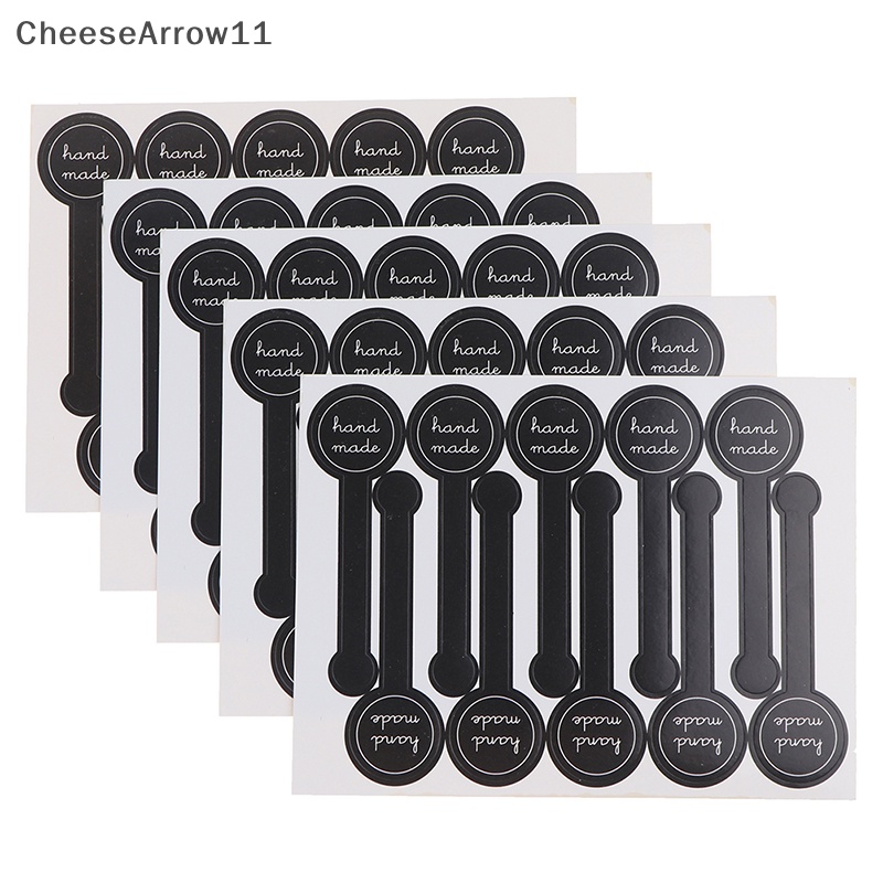 Che สติกเกอร์ฉลากซีลบรรจุภัณฑ์ สีดํา 50 ชิ้น DIY
