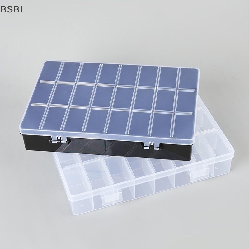 Bsbl กล่องพลาสติก 24 ช่อง สําหรับใส่เครื่องประดับ ต่างหู ลูกปัด สกรู