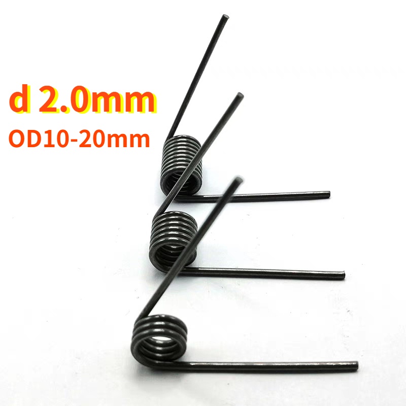 [ Hnk ] D2.0 มม.เหล็กบิดแรงบิดขนาดเล็กสีเหลือง 60/90/120/180 องศา v-Clip Spring OD10-20 มม