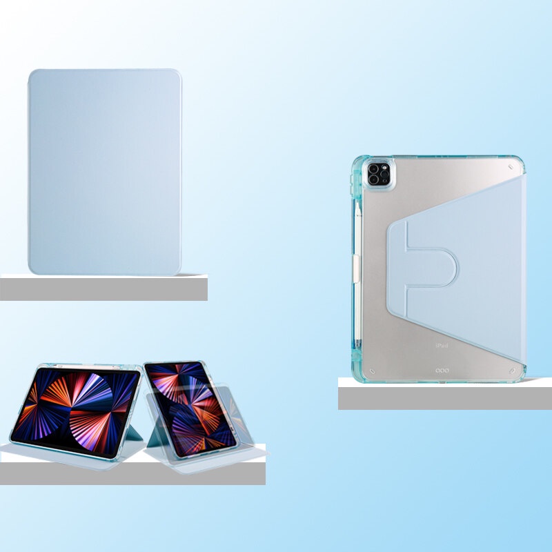 360°หมุนตั้ง/นอนได้ เคสไอแพดfor gen10 Air4 air5 10.9 gen7/gen8/gen9 10.2 เคสไอแพดใสcase pro 11 เคสไอ