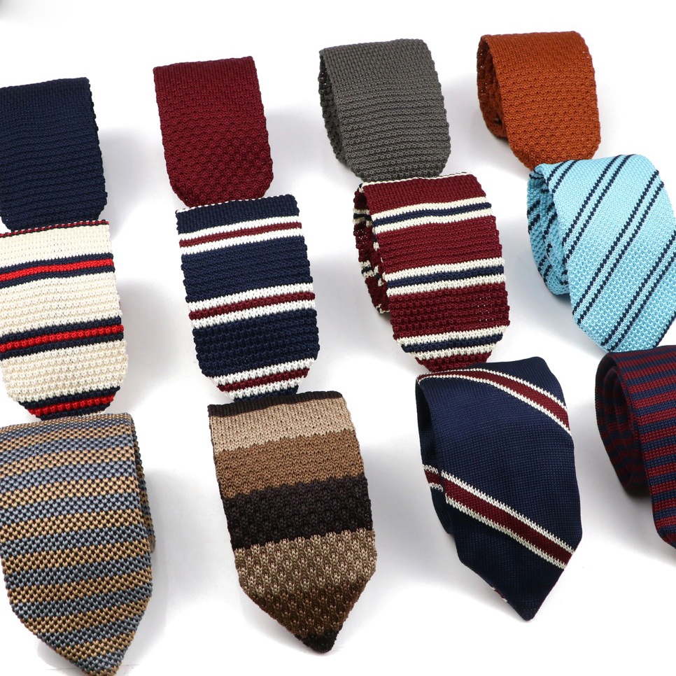 Zonfaz ผู ้ ชายถัก Tie สีทึบลาย Warm อังกฤษสุภาพบุรุษเนคไทสําหรับผู ้ ชายคลาสสิกทอ Designer Skinny Slim Neckties