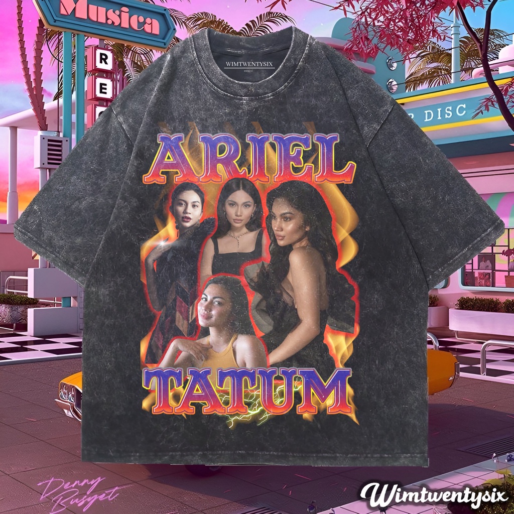 Wimtwentysix Ariel tatum เสื้อยืดซักผ้าขนาดใหญ่ | เสื้อยืดวินเทจ