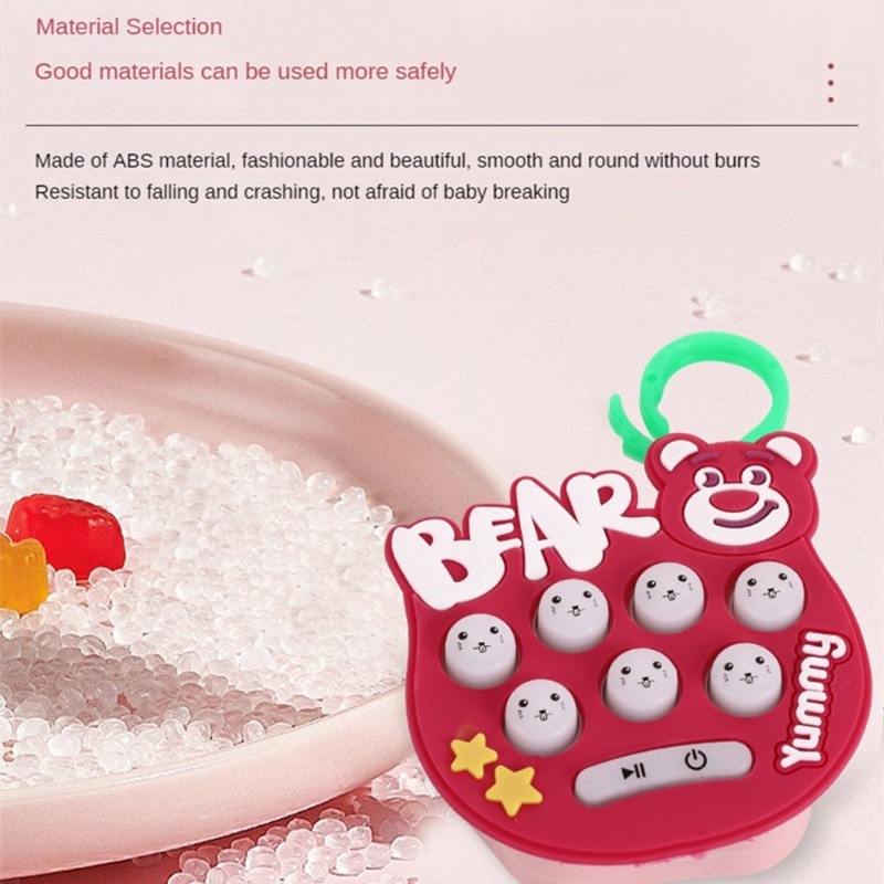 Sanrio Pop It Whack-a-mole Game Console Kuromi Melody พวงกุญแจกระเป๋านักเรียน จี้ ของเล่นเด็ก พัฒนาการทางปัญญา คอนโซลเกมมือถือ ขนาดเล็ก