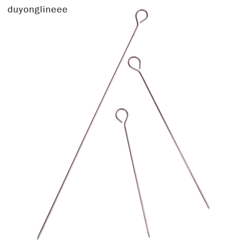 (duyonglineee) ไม้เสียบเนื้อห่าน สเตนเลส ทรงกลม สําหรับย่างบาร์บีคิว 10 ชิ้น