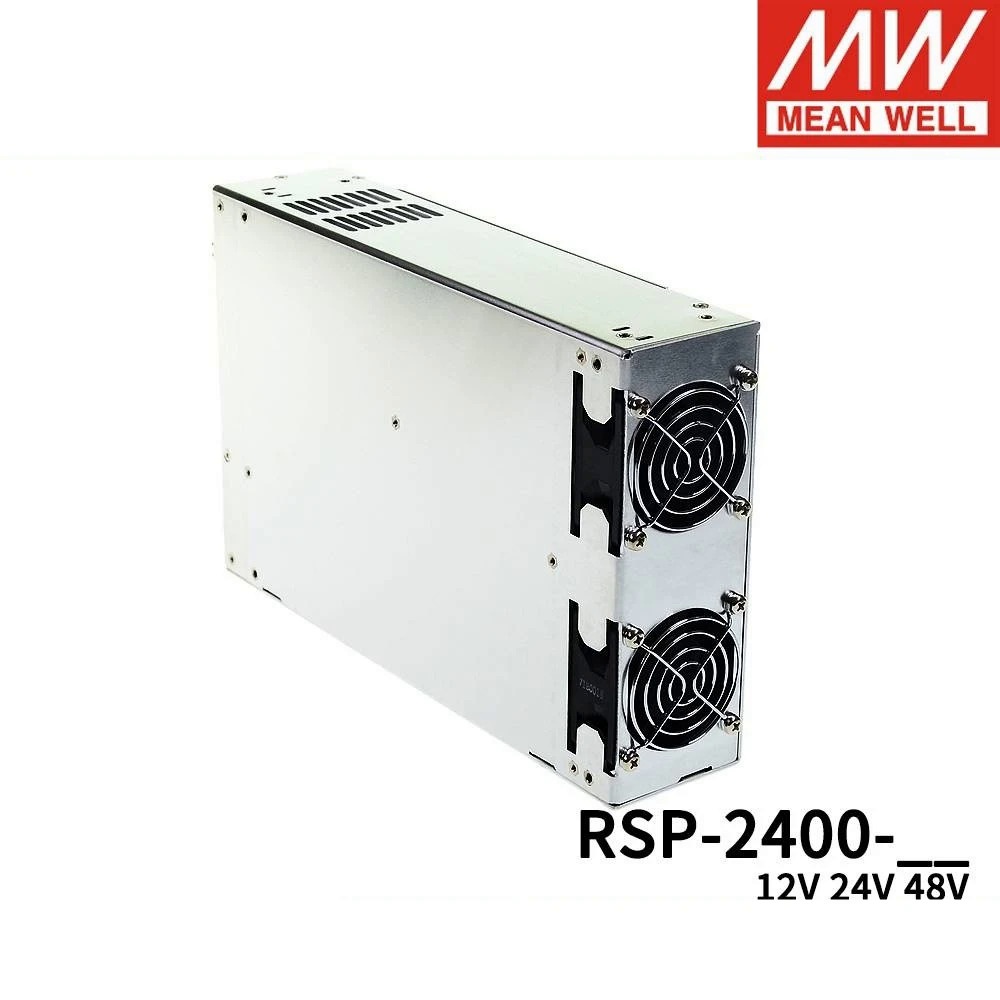 ไต้หวัน MEAN WELL RSP-2400-12 RSP-2400-24 RSP-2400-48 2400W PFC AC DC แหล่งจ่ายไฟเอาต์พุตเดียว Switching Power Supply**-&