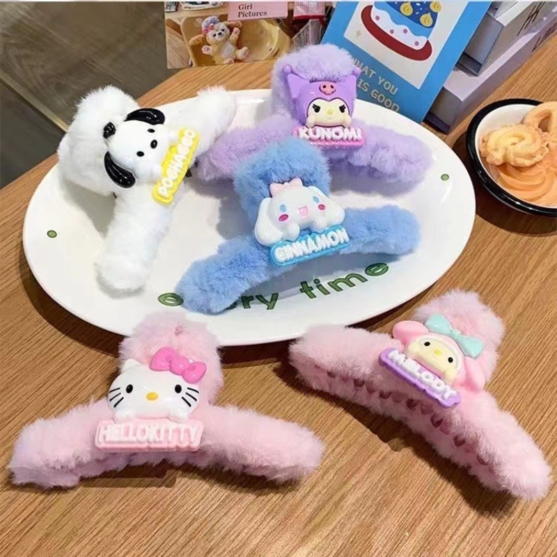 SANRIO กิ๊บติดผม รูปการ์ตูนปลาฉลามน่ารัก เหมาะกับฤดูใบไม้ร่วง และฤดูหนาว อุปกรณ์เสริม สําหรับเด็กผู้หญิง