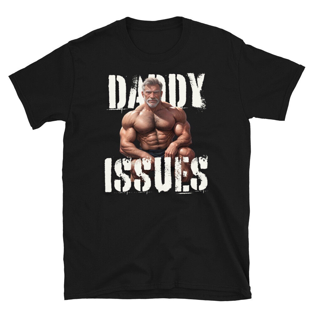 เสื้อยืดผ้าฝ้ายผู้ชาย Daddy Issues - Gay More Daddy Gay T-Shirt | เสื้อ Gay Pride | ความภาคภูมิใจที 
