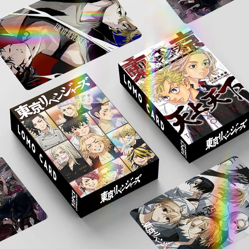 Tokyo Revengers Laser Flash Lomo Card Photocard Must-Have for Anime & Manga Fans 30 ชิ้น ต่อกล่อง