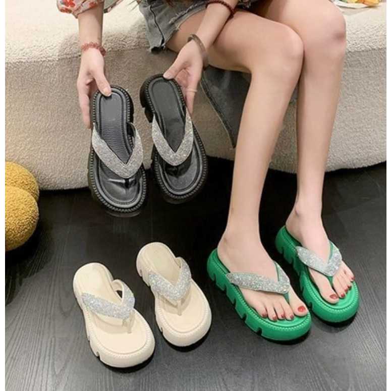 รองเท้าแตะผู้หญิง Khansna FLAT PREMIUM วัสดุ AP32