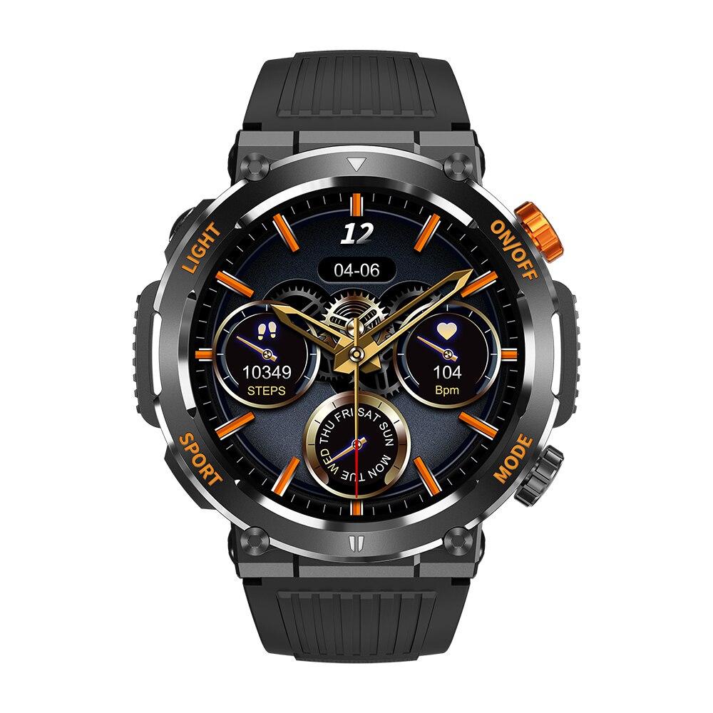 COLMI V68 1.43 AMOLED จอแสดงผล Smartwatch 100 โหมดกีฬาเข็มทิศไฟฉายผู้ชายทหารเกรด Toughness สมาร์ทนาฬ