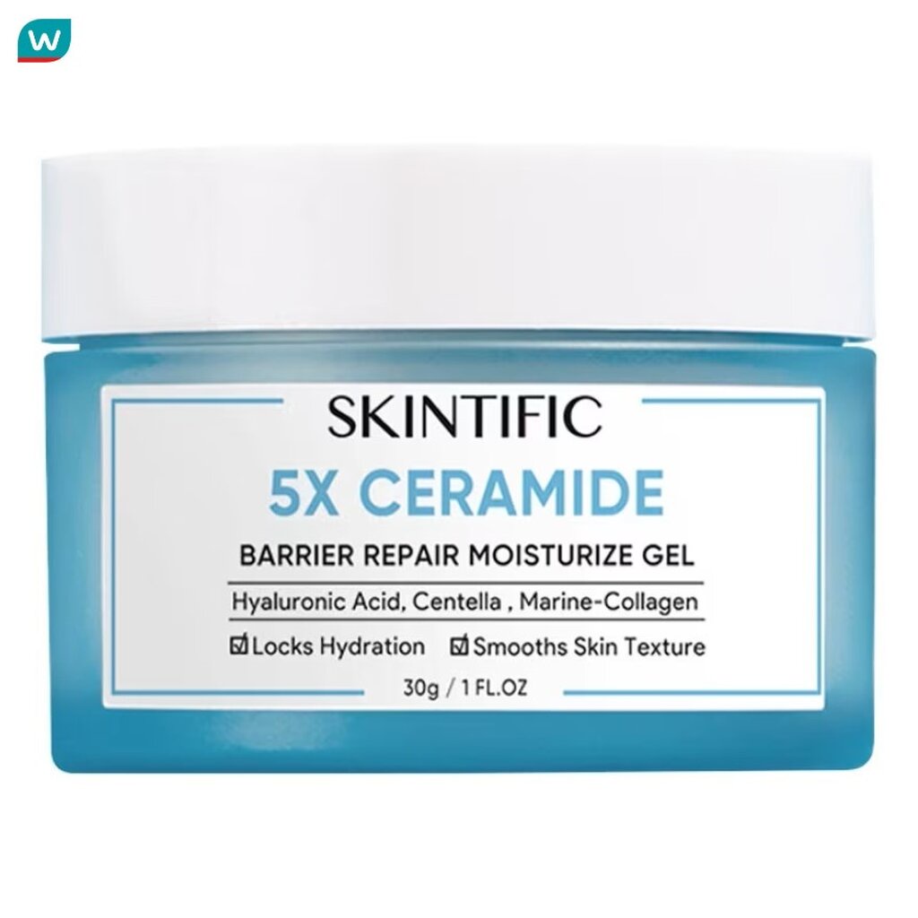 Skintific สกินทิฟิค 5X เซราไมด์ บาเรียร์ รีแพร์ มอยเจอร์ไรเซอร์ เจล 30 กรัม