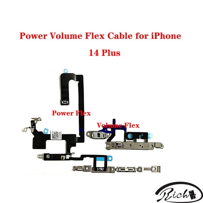 ปุ่มปรับระดับเสียง สวิตช์เปิด ปิด สายแพรริบบิ้น สําหรับ iPhone 14 Plus Pro Max อะไหล่เปลี่ยน