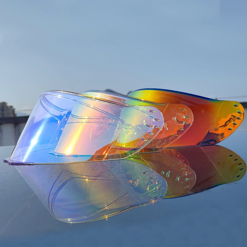 ORZ 966 helmet lenses transparent color colorful mirror silver plated. It's light brown