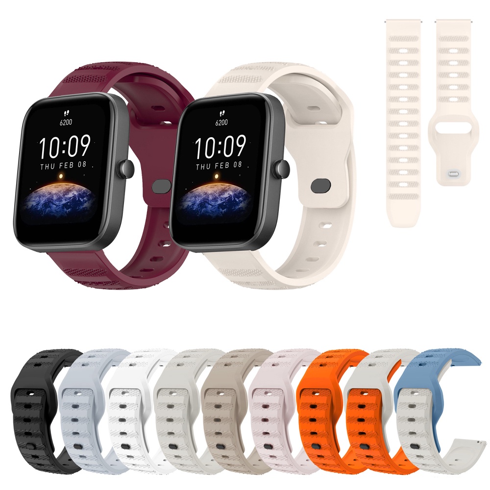 สายนาฬิกาข้อมือซิลิโคน สําหรับ Huami Amazfit Bip5 Bip3 Bip 3 5 Lite S U Pro