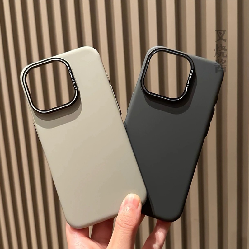 สีทึบเรียบง่าย/ด้าน/แข็ง/เคสใช้ได้กับ iPhone 17 16 15 14 13 12 pro max กรณี