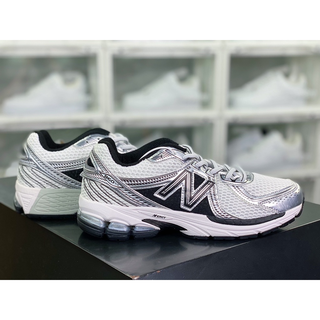 New Balance 860 V2 Silver Black Retro Sport Unisex Running Shoes For Men Women Sneakers ML860XD