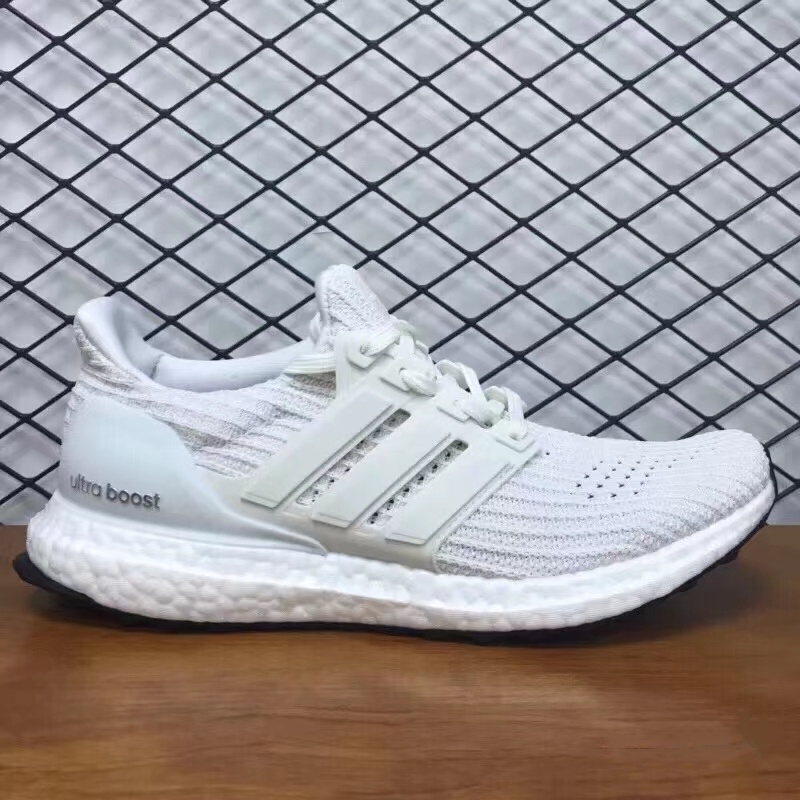 Adidas Ultra Boost 4.0 running Shoes Original For Men And Women With Free Socks All White Sneake