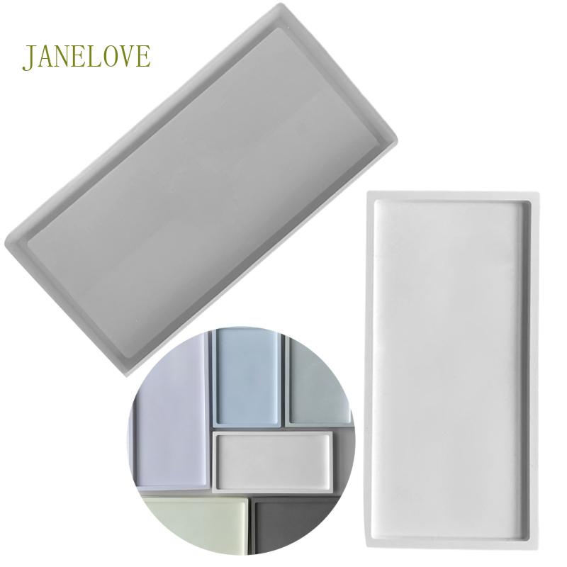 Jlove ถาดแม่พิมพ์ซิลิโคนเรซิ่น อีพ็อกซี่ ทรงสี่เหลี่ยม สําหรับทําจาน ผลไม้ DIY