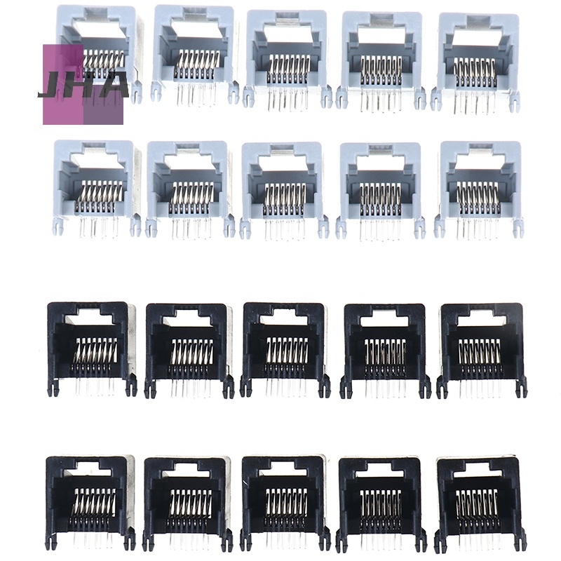 [JHA] ใหม่ ซ็อกเก็ตแจ็คเครือข่ายคอมพิวเตอร์ PCB RJ45 8P8C 10 ชิ้น ต่อล็อต - รูปที่ 7