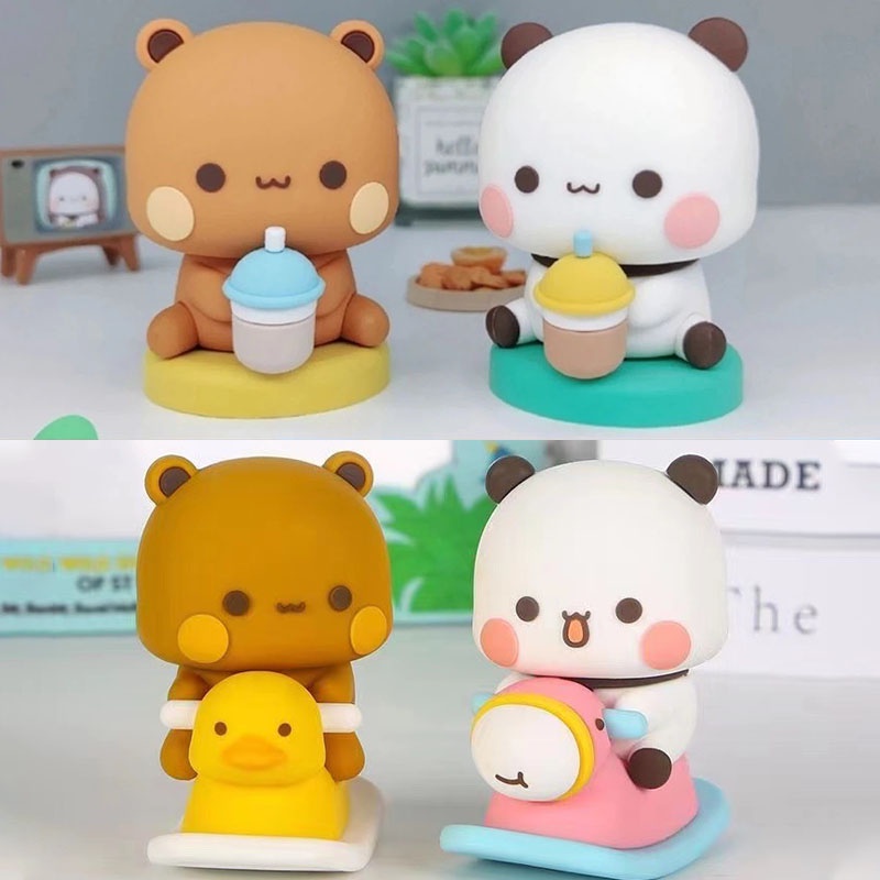ตุ๊กตาฟิกเกอร์ Yiers Mitao Panda Bubu Dudu Kawaii Bear Bubu And Dudu น่ารัก สําหรับตกแต่ง เก็บสะสม