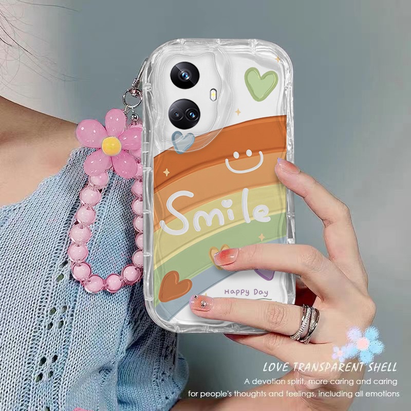 เคส REALME 10 4G REALME 10 PRO PLUS 10PRO+ 5G ดอกไม้ สายรัด เคสโทรศัพท์มือถือแบบนิ่ม ใส ลายดอกไม้ แฟชั่น สําหรับ