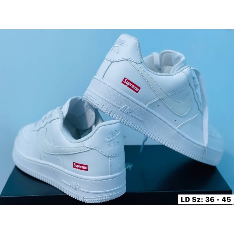 Nike Air Force 1 X Supreme (Size36-45) White White