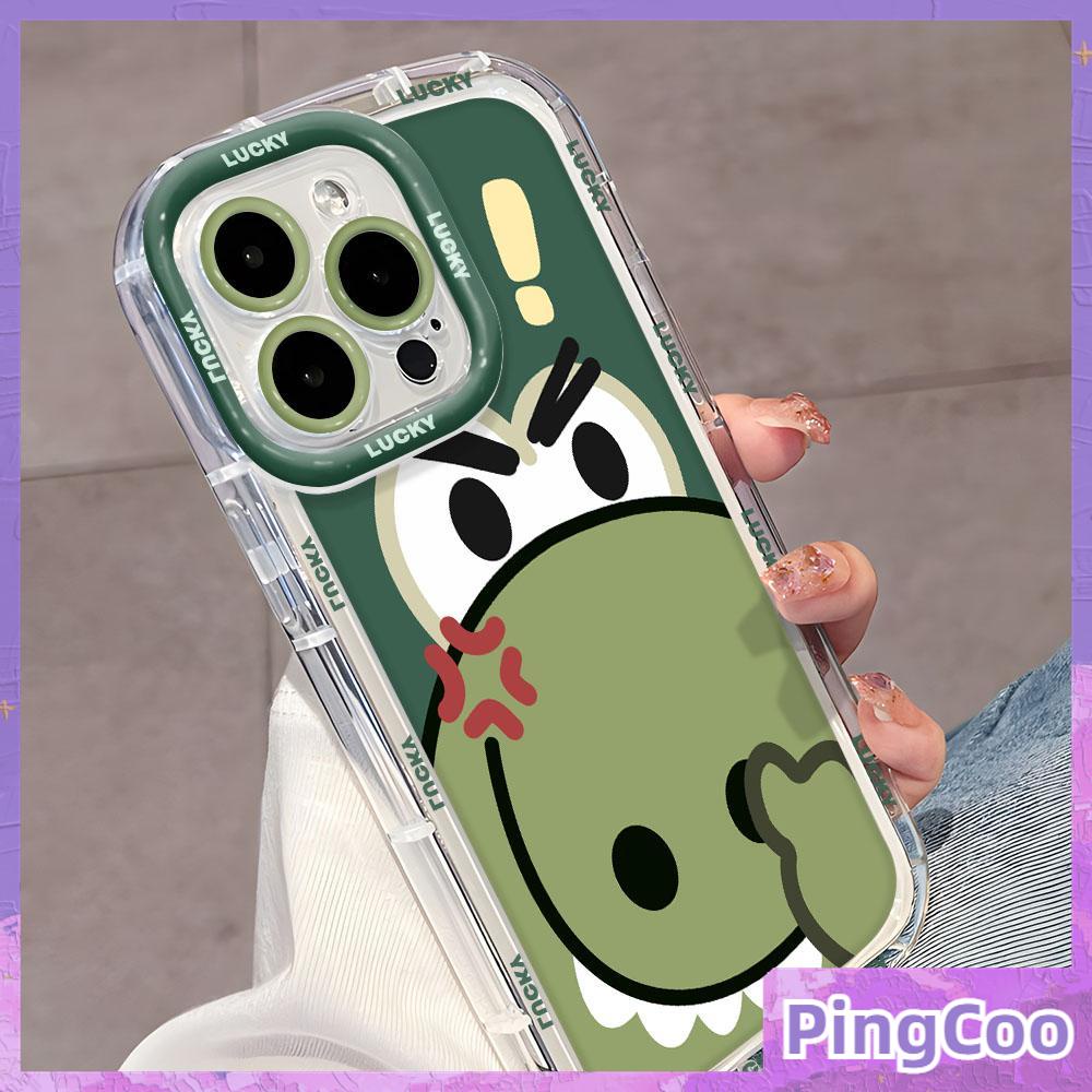 Pingcoo - เข้ากันได้สำหรับ เคสไอโฟน11 เคส iphone 11 15 pro max Bright SHINY CLEAR Air BAG กันกระแทกกล้องป้องกัน Soft TPU น่ารัก Angry Monster Hippopotamu เข้ากันได้กับ iPhone 14 PRO MAX 13 12 XR XS 7Plus 8 PLUS