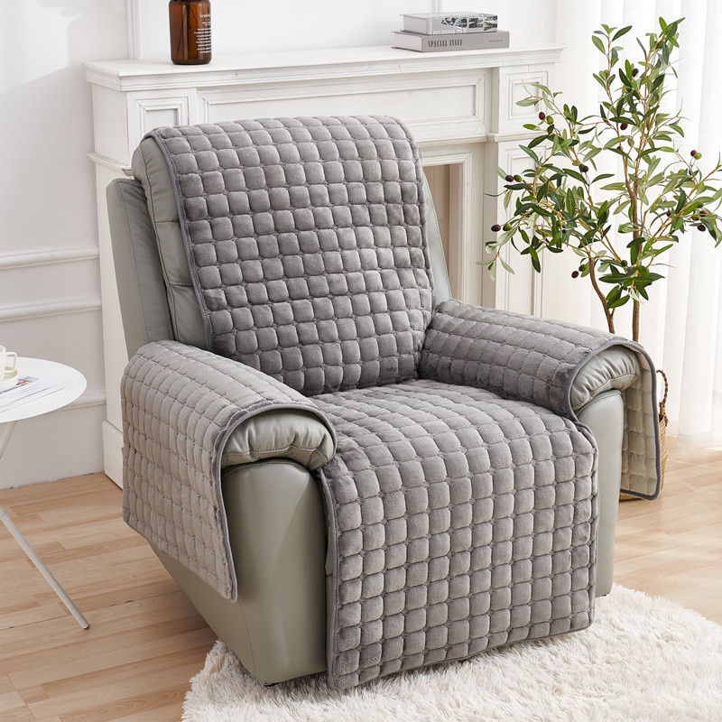 1/2/3 ที่นั่ง Recliner โซฟา Flannel Armchair Slipcover Plush กํามะหยี่ลื่นผ่อนคลาย Lazy Boy เก้าอี้ 