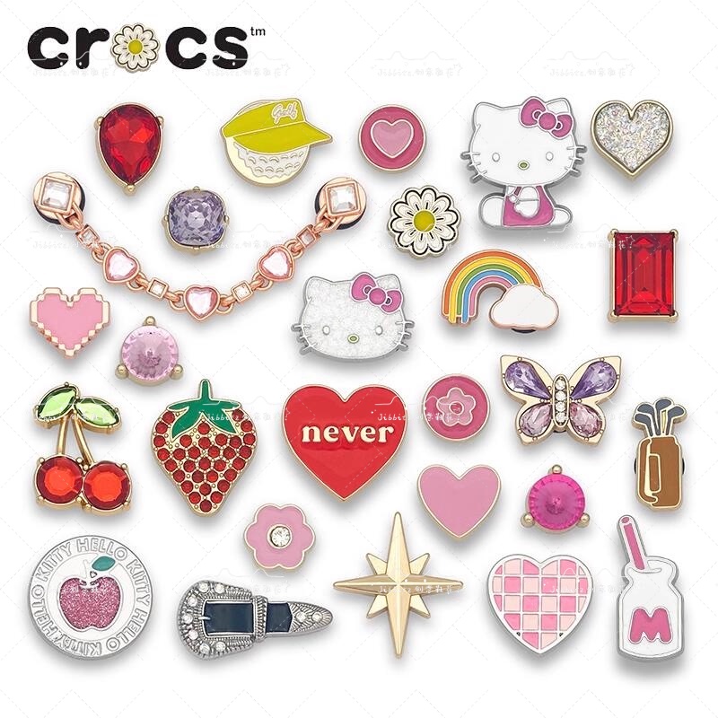 jibbitz crocs Metal jibbitz crocs เกาหลี jibbitz set crocs jibbitz DIY jibbitz crocs ของแทั