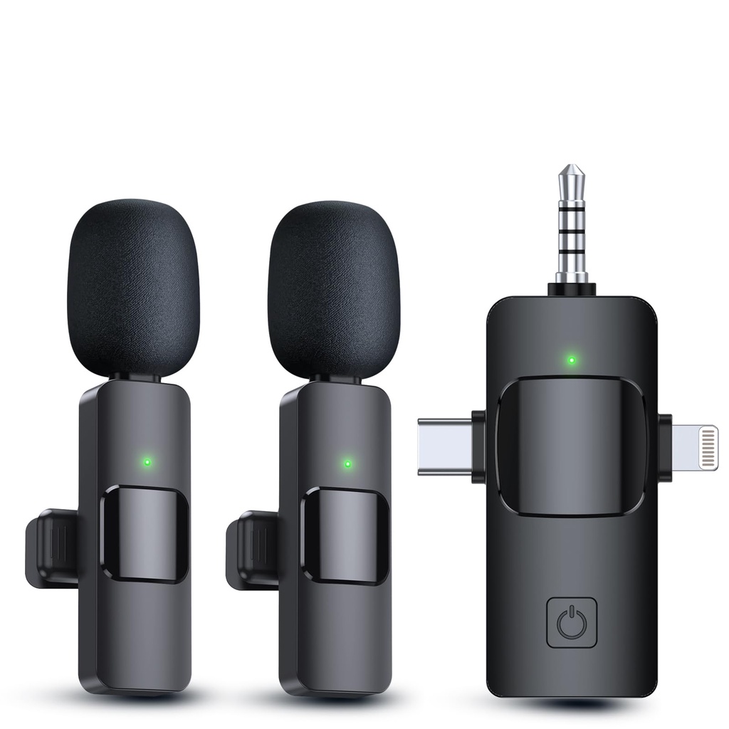 ไมโครโฟนไร้สาย 3 In 1 ลดเสียงรบกวน 3.5 มม สําหรับ IOS Android