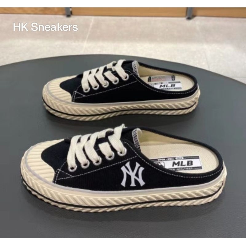 ♞,♘mlb Hk - Shoes Slip on MLB New NY NewYork Yankees Chunky PLAYBALL ORIGIN MULE Slop c