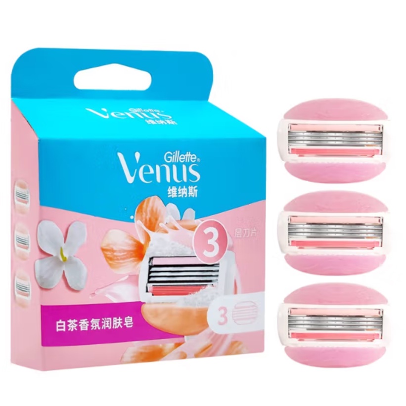 Gillette Venus Comfort Glide มีด โกนหนวดกําจัดขนสําหรับผู้หญิง ด้ามพร้อมใบมีดสำรอง 2 ชิ้น