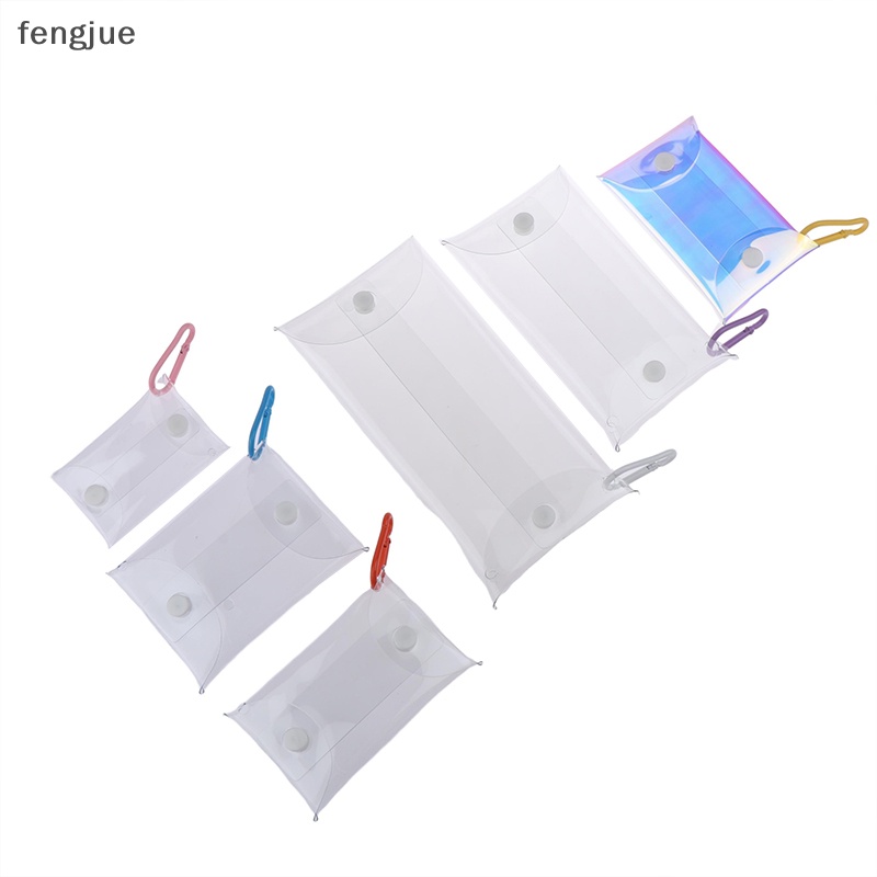 Fengjue กระเป๋าใส่เหรียญ พวงกุญแจ แบบใส ทรงสี่เหลี่ยม ลายตุ๊กตาอนิเมะ ขนาดเล็ก TH