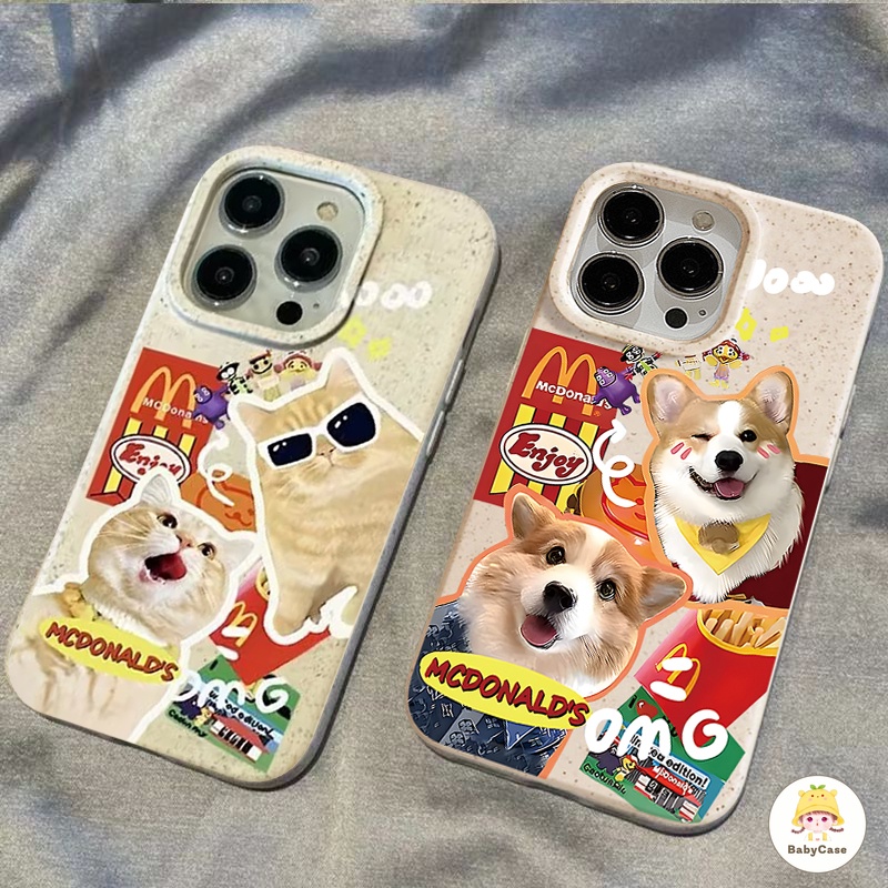 แมวน่ารักสุนัขการ์ตูนกรณีโทรศัพท์นุ่ม iPhone 11 13 15 14 12 Pro Max 7 8 6 6s Plus X XR XS MAX 12 13 mini