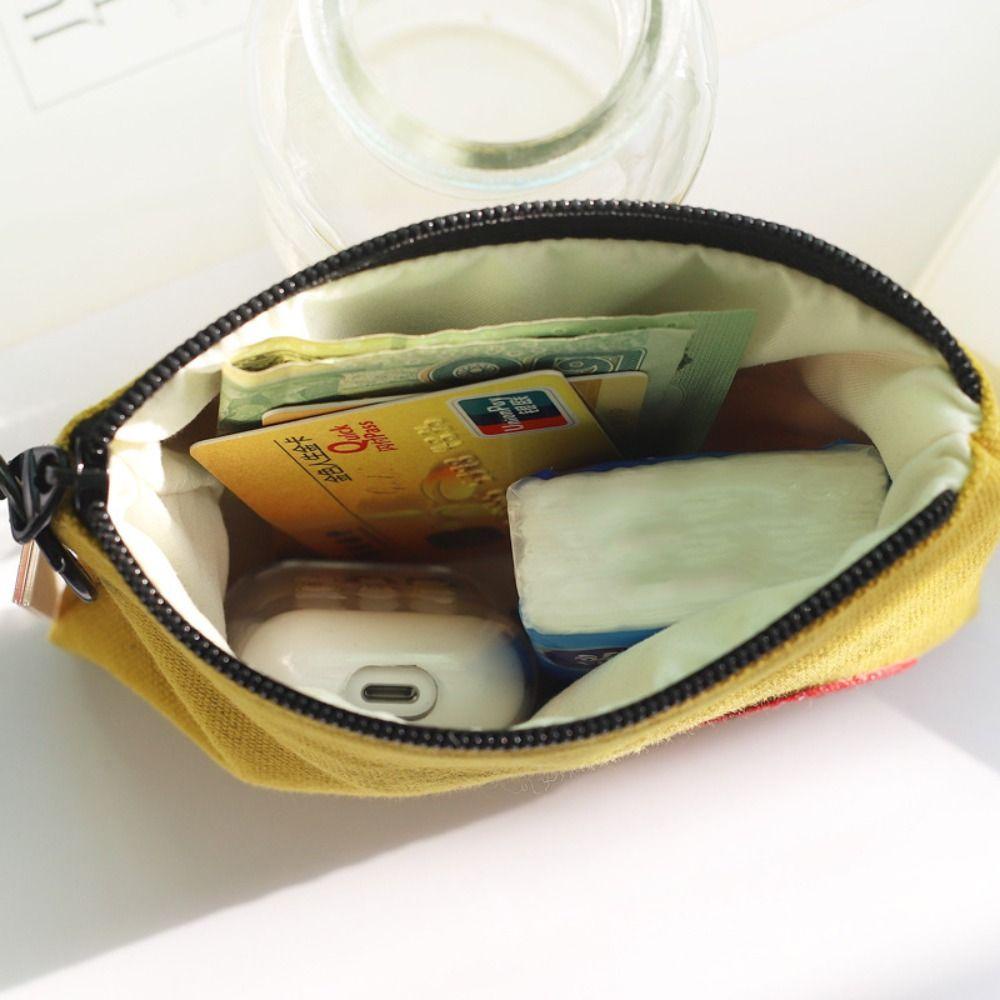 Caramelo Lucky Purse กระเป๋าใส่เหรียญความจุขนาดใหญ่ Lucky Charm ซองใส่บัตรผ้าแคนวาส