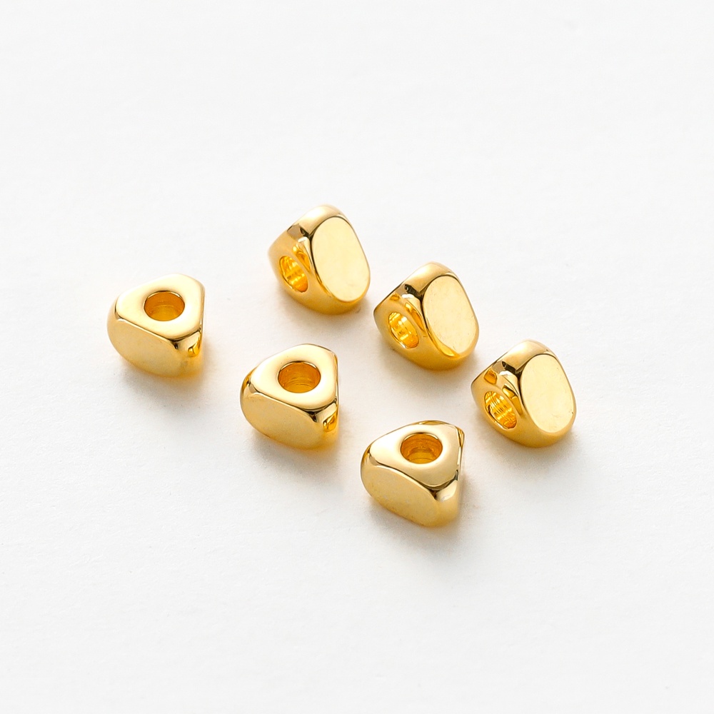 St.kunkka 30-50 ชิ้น Gold-Plated 18K สีการเก็บรักษาทองสามเหลี่ยมดอกไม้เงินแฟชั่นอุปกรณ์เสริม DIY เครื่องประดับทําสร้อยคอสร้อยข้อมือ