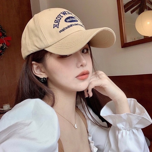 Grace Thai หมวกเบสบอล ผ้าฝ้าย ปักลาย ปรับได้ สีพื้น สําหรับผู้ชา และผู้หญิง