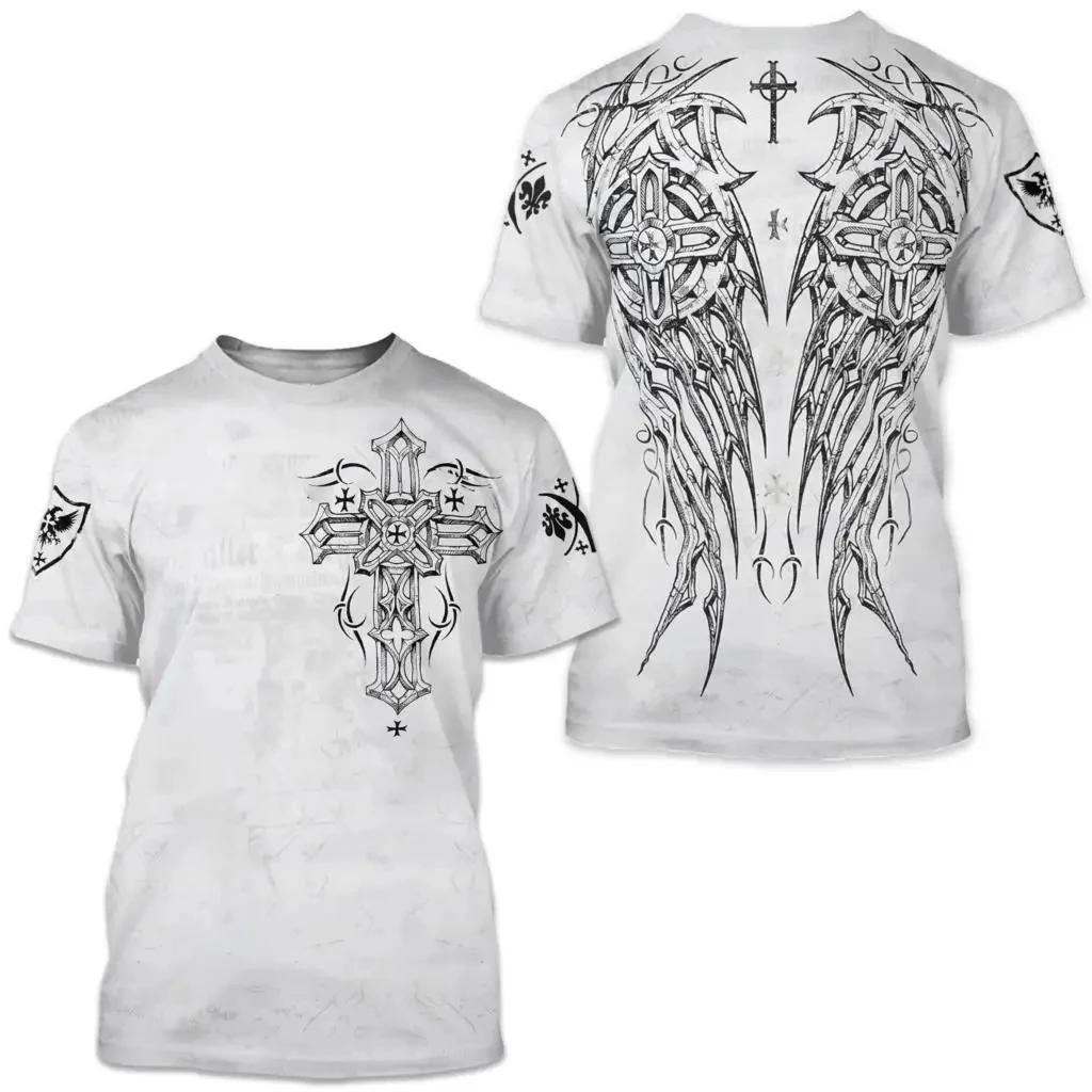 เสื้อยืดแขนสั้น พิมพ์ลาย Archaic By Conflict Colisson 3 มิติ สไตล์วินเทจ พลัสไซซ์ สําหรับผู้ชาย