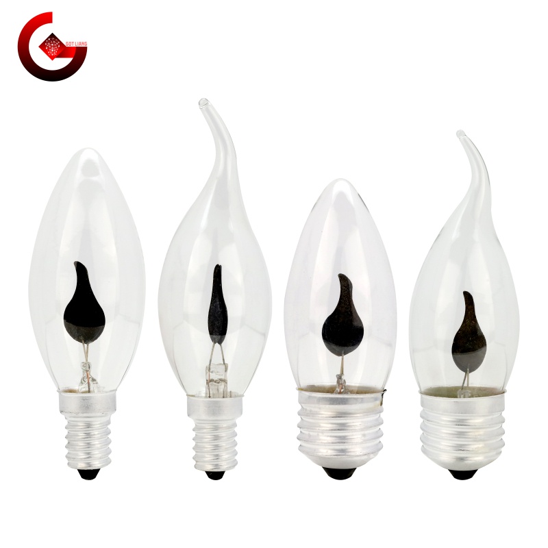Got Liang หลอดไฟเอฟเฟค LED สไตล์วินเทจ Edison E14 E27 3W AC220V C35 C35L สําหรับตกแต่ง